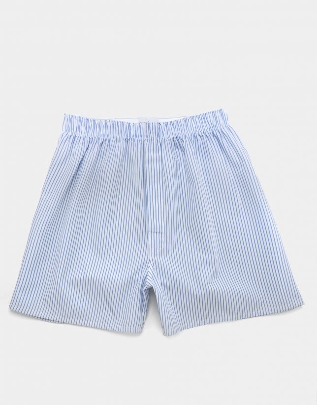 White striped fabric boxer shorts