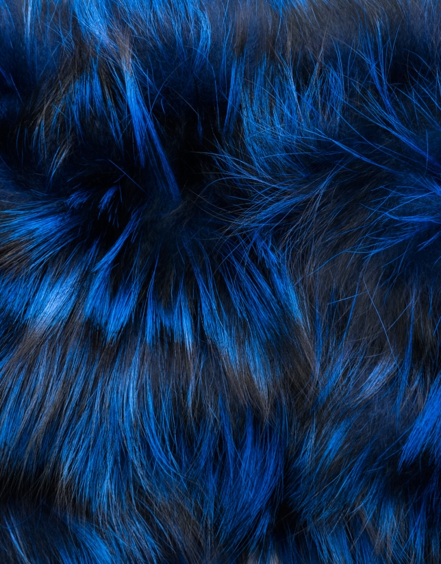 Klein blue tubular fox collar