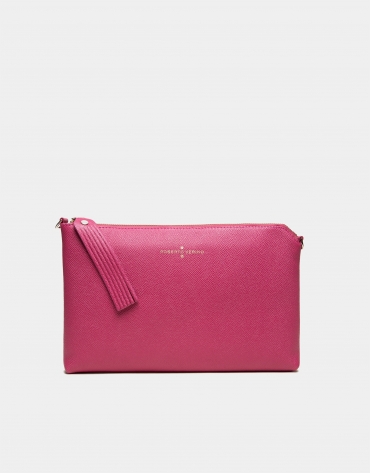 Strawberry red leather Lisa Clutch 