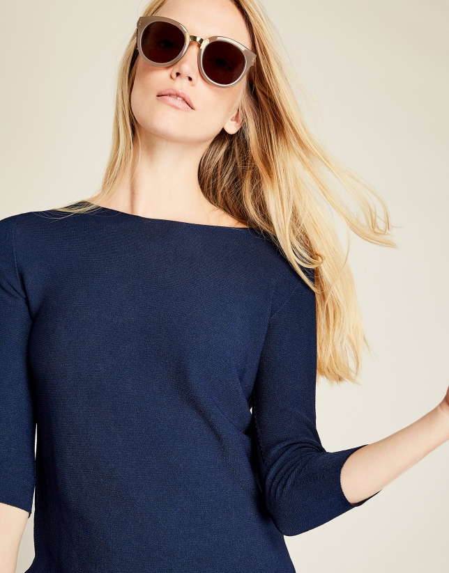 Blue Structure sweater