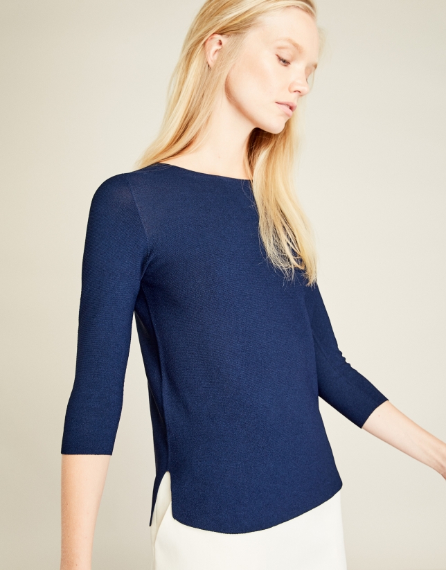 Blue Structure sweater