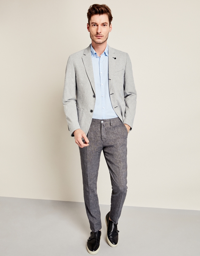 Gray linen pants