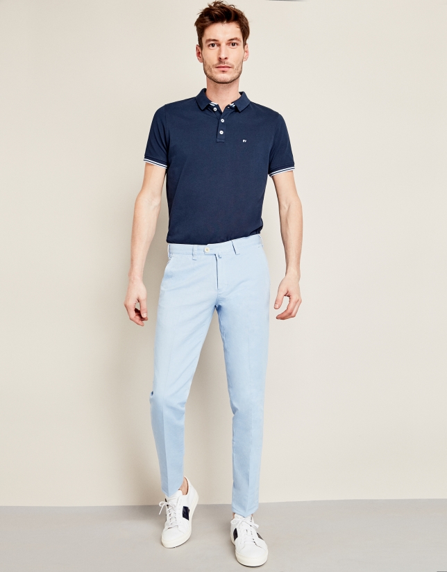 Light blue cotton/linen pants