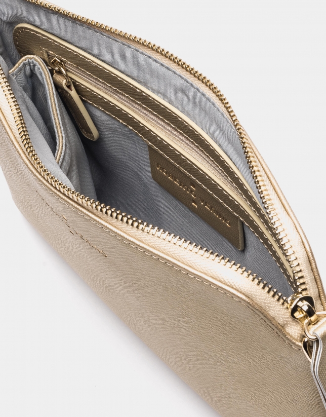 Lisa Nano clutch bag with Chiaro gold