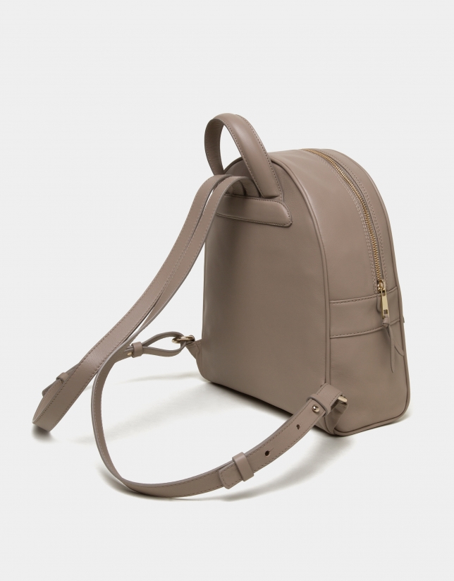 Nora plain leather backpack