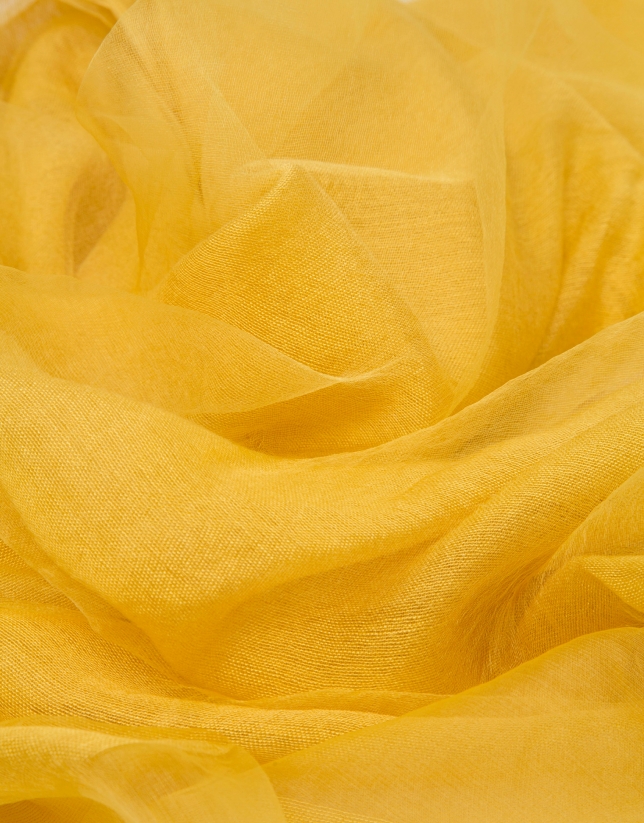 Gold double layer organza scarf
