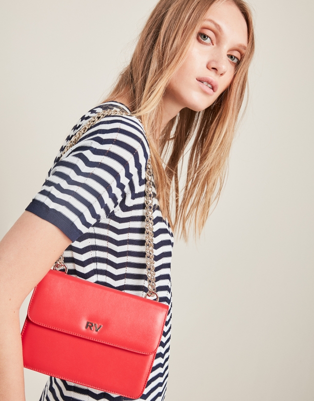 Mini red Pompidou shoulder bag