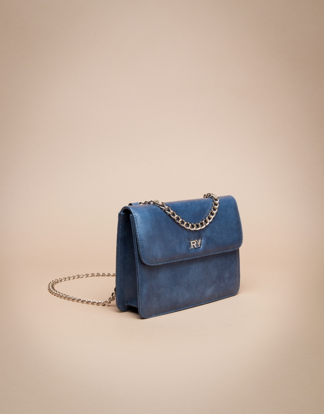 Mini blue Pompidou shoulder bag