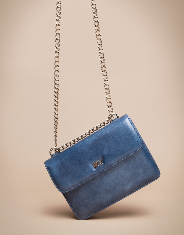 Mini blue Pompidou shoulder bag