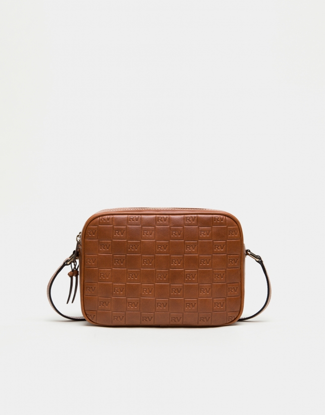 Embossed leather Taylor bag with RV logo