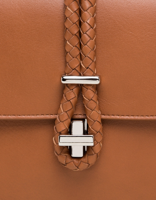 Leather Joyce portfolio with tie