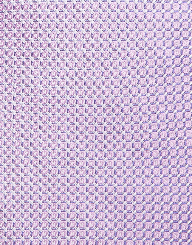 Pink structured silk tie