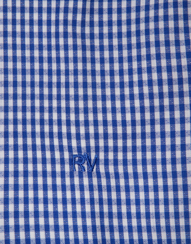 Navy blue Vichy sport shirt