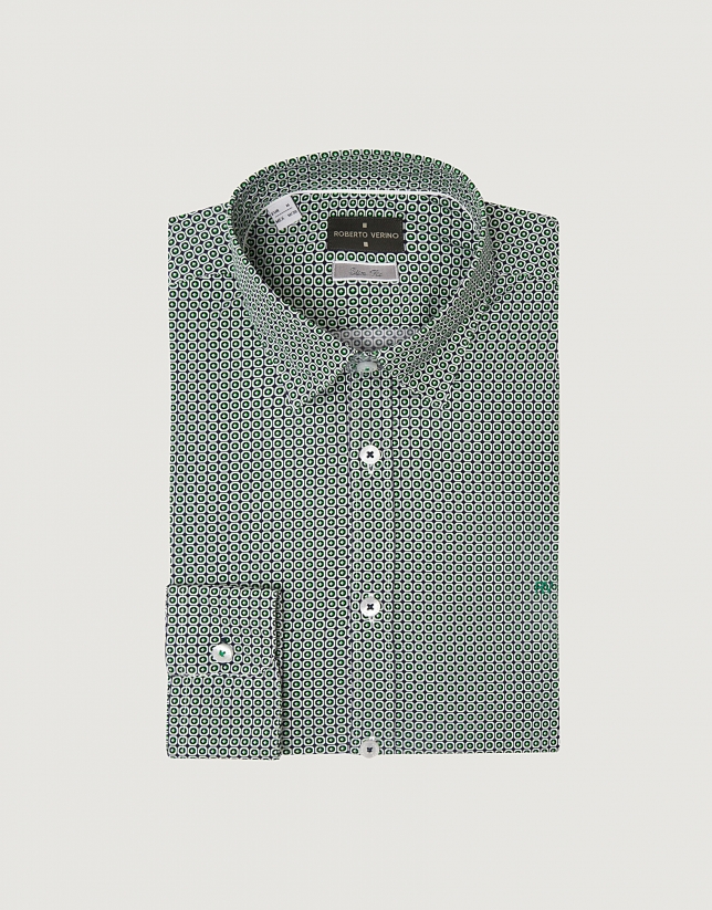 Camisa sport mosaico verde