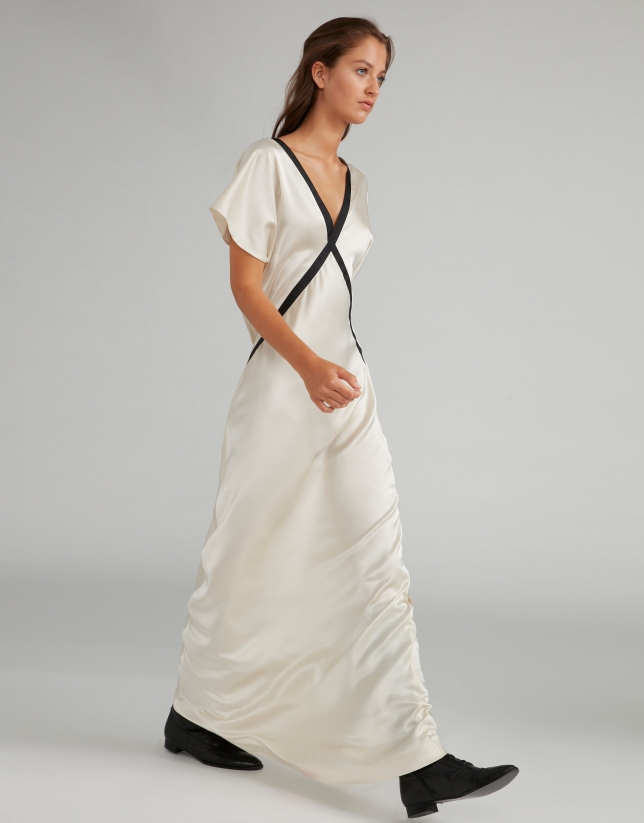 White long slip dress