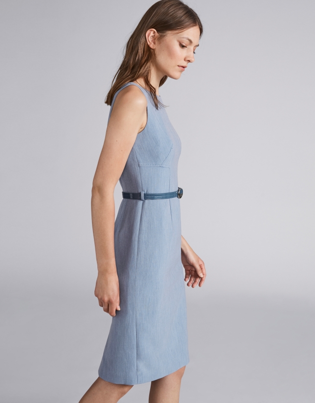 Light blue sleeveless dress