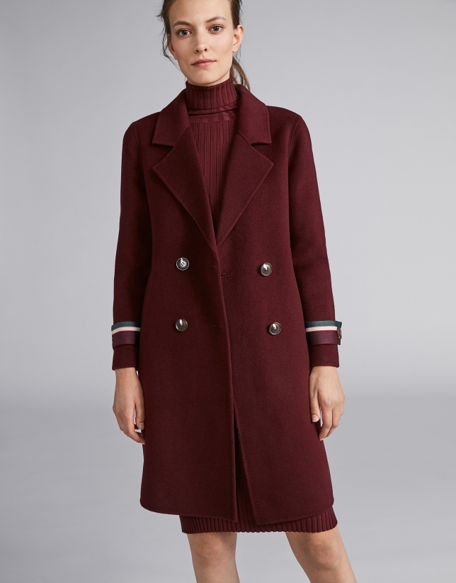 Burgundy sailor coat