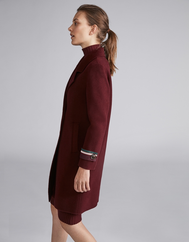 Burgundy sailor coat
