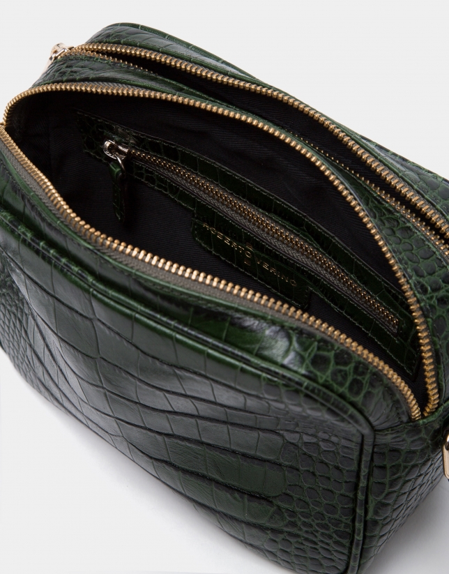 Green alligator Taylor shoulder bag