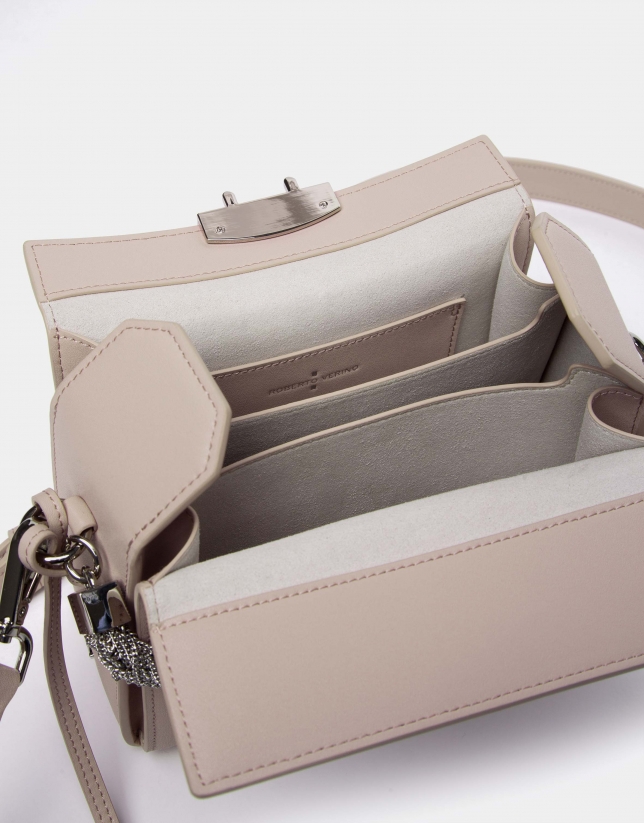 Beige leather Trunk handbag