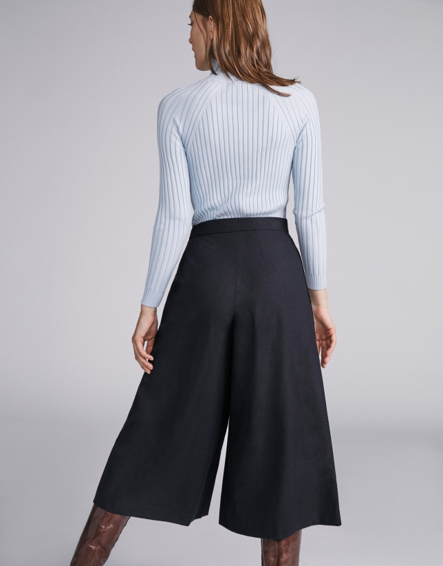 Falda pantalón azul marino - Mujer - OI2018
