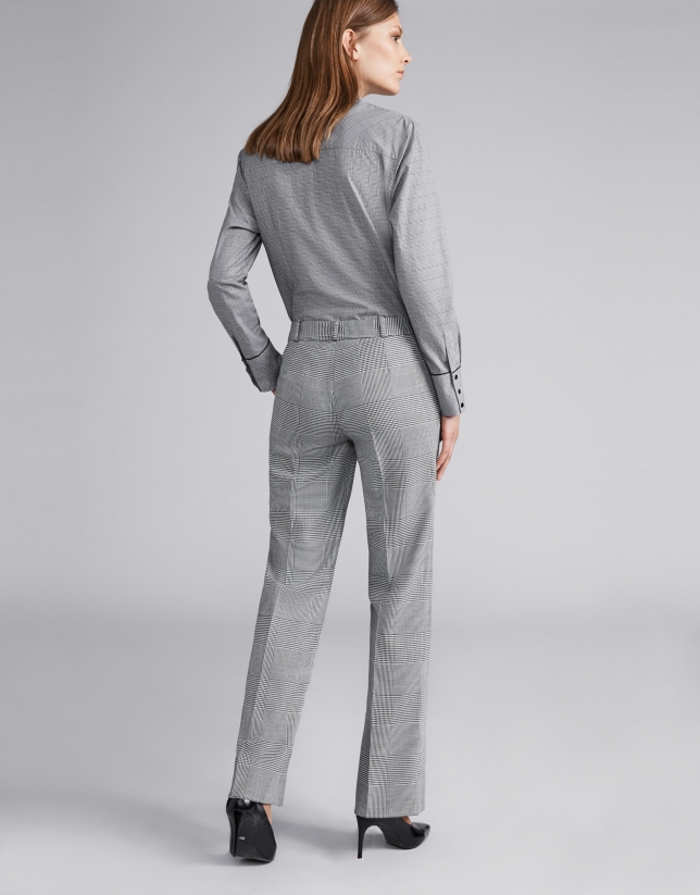 Gray glen plaid pants