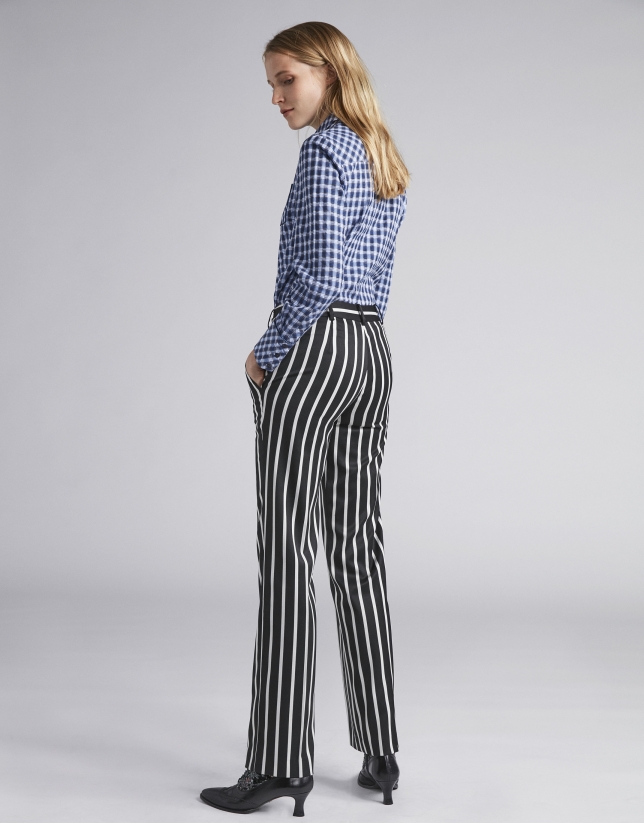 Black striped pants