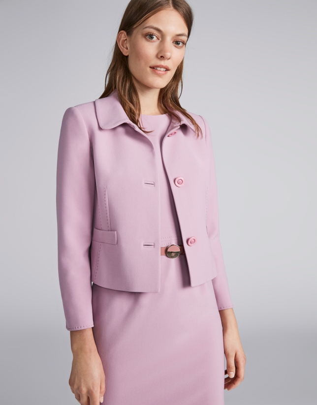 Pink short fitted jacket