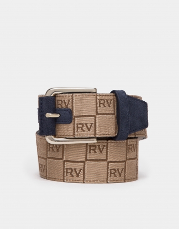Cinturón lona logos RV azul