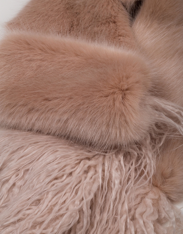 Bufanda efecto pelo beige - Mujer - OI2018 | Verino