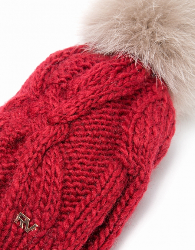 Red wool knit cap