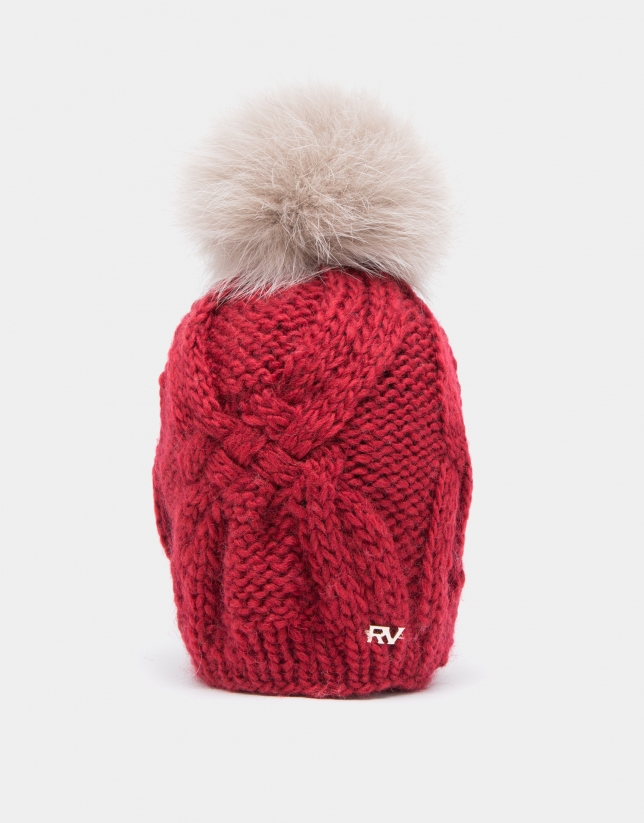 Red wool knit cap