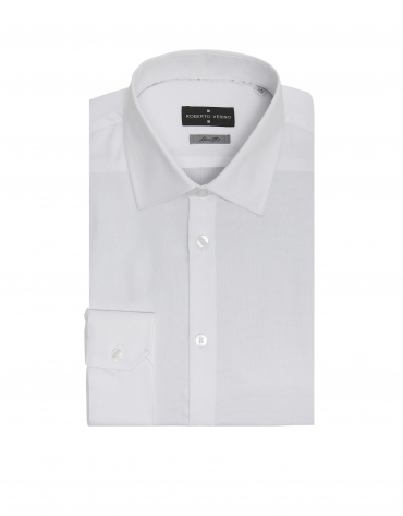 Camisa vestir slim fit oxford blanco