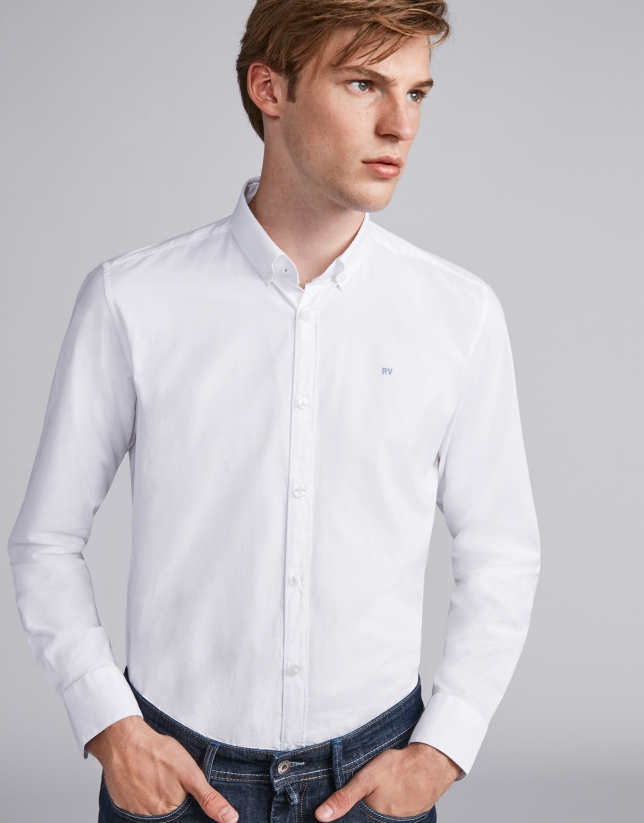 Camisa sport oxford blanco