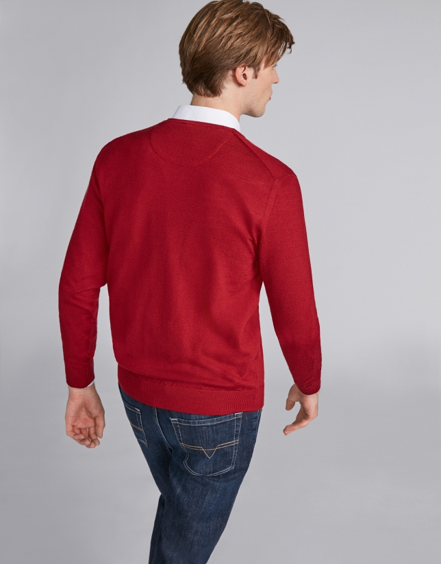 Jersey pico lana rojo
