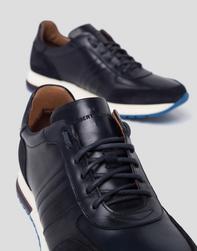 blue suede/napa sport shoes