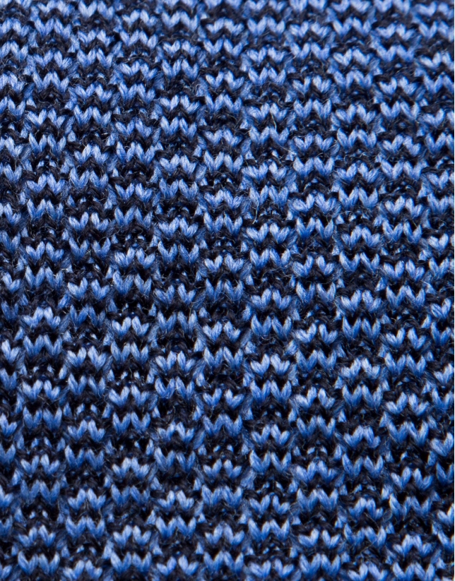 Corbata de lana en tonos azules