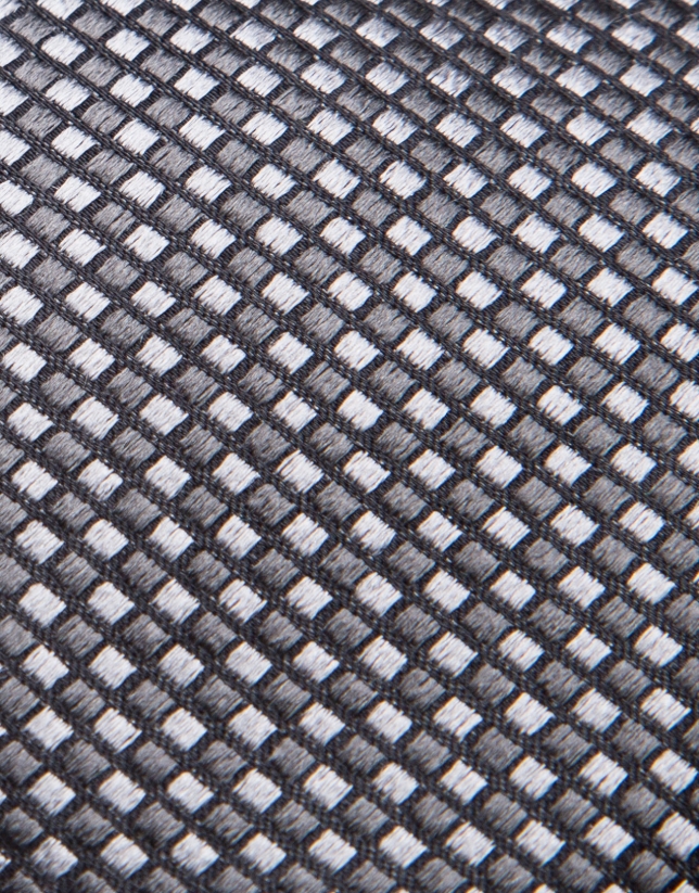 Corbata de seda en tonos grises