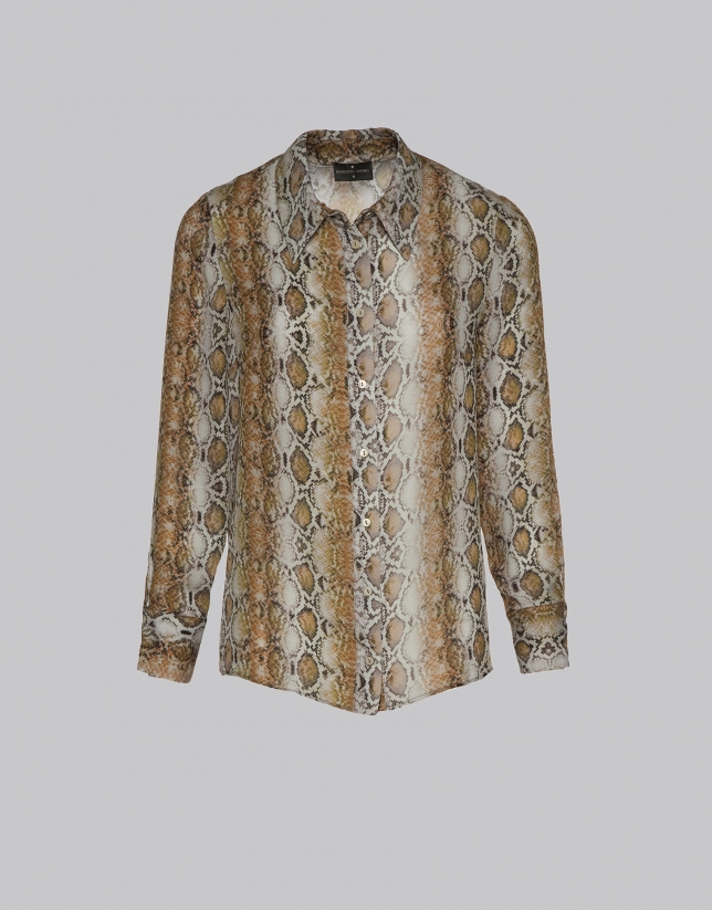 Snakeskin print blouse