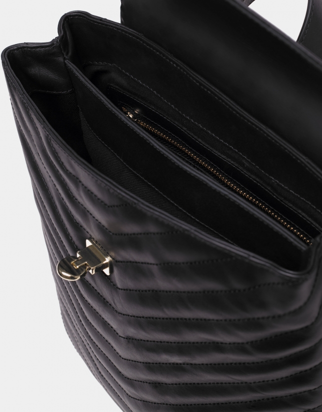 Black leather Ginger backpack