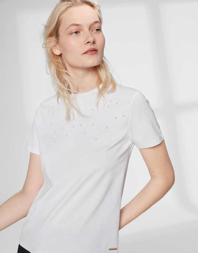 White top with embroidery
