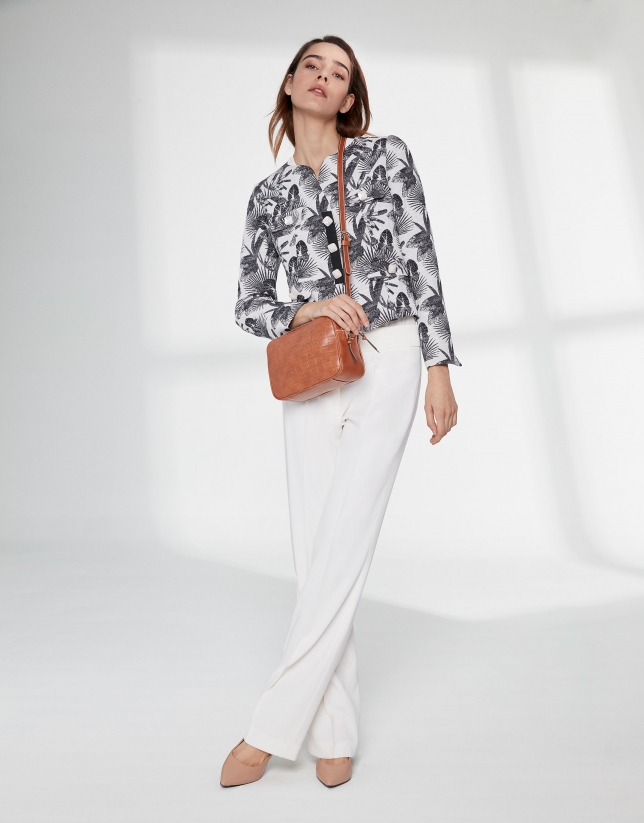 corta jacquard floral negro Mujer | Roberto