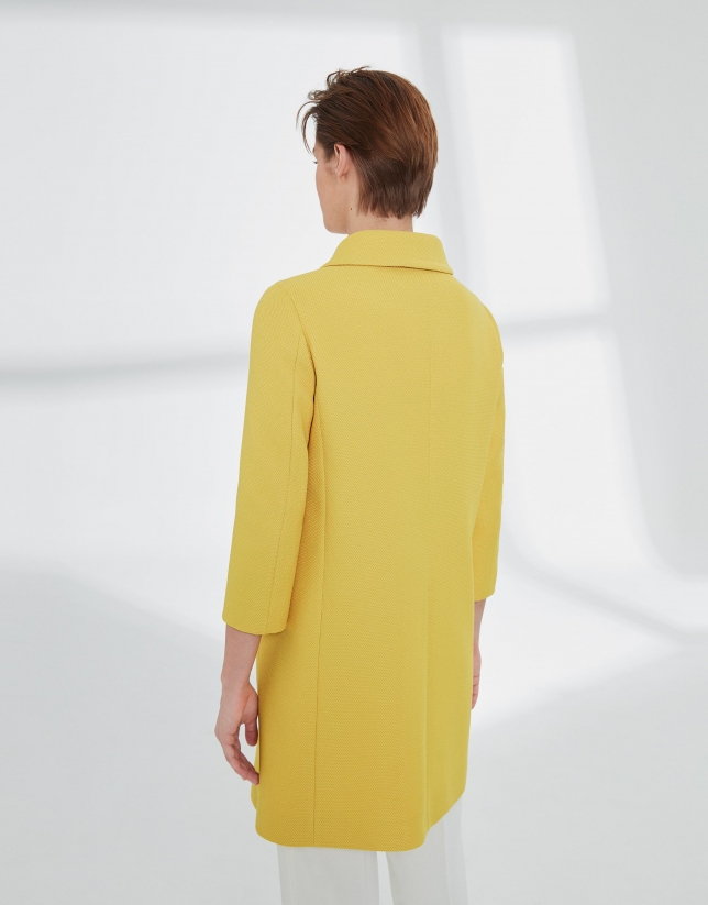 Yellow piqué dressy waist coat