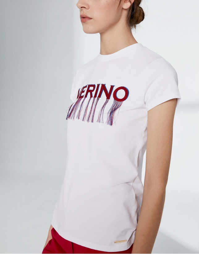 Camiseta blanca logo Verino desflecado | Roberto Verino