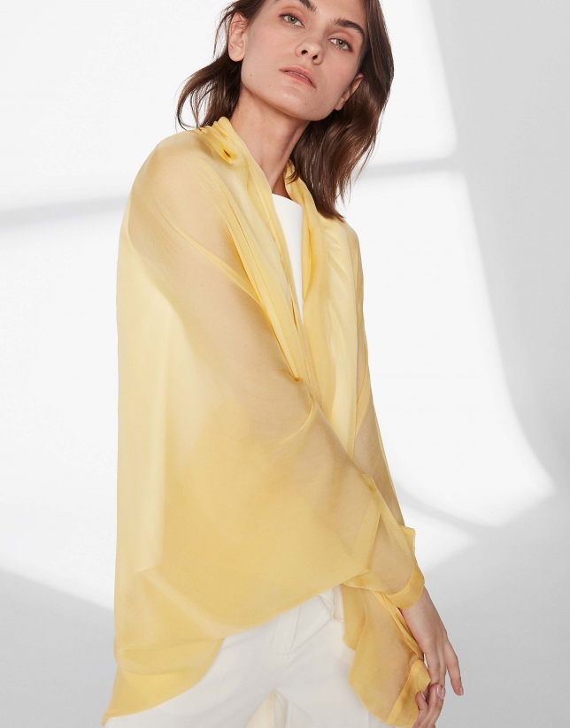 Yellow silk shawl