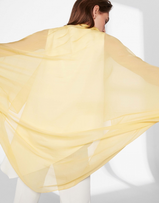 Yellow silk shawl