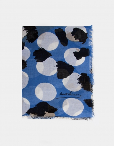 Light blue animal print scarf