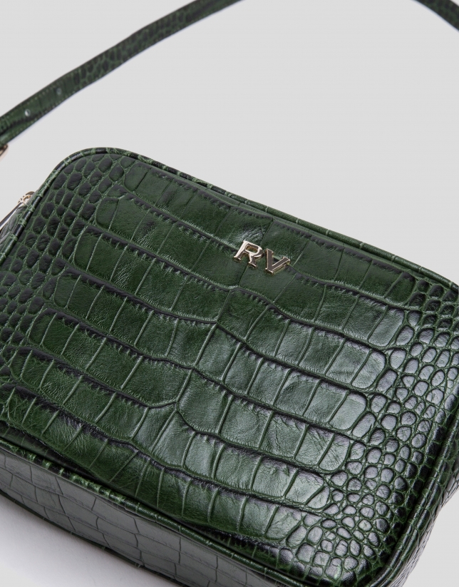 Green alligator Taylor shoulder bag