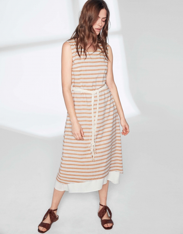 Hazelnut striped dress