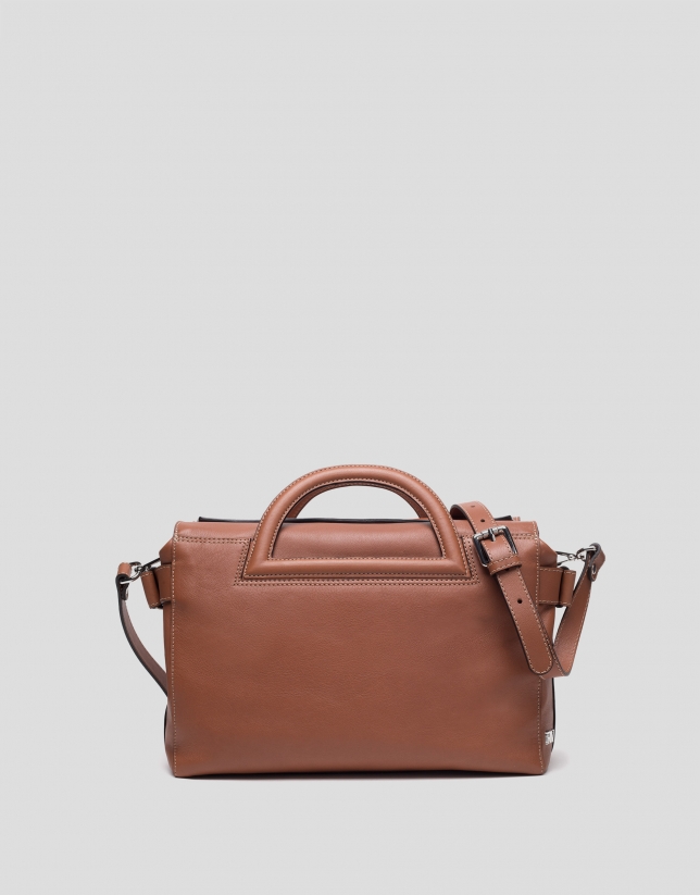Brown leather Luxor handbag